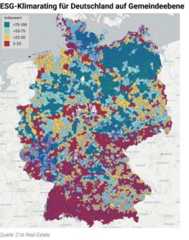 21st Real Estate veröffentlicht ESG-Klimarating: Schleswig-Holstein und Mecklenburg-Vorpommern am geringsten von Umweltgefahren betroffen