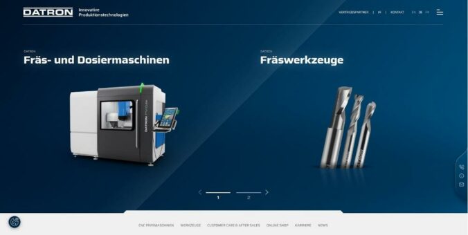 DATRON AG präsentiert sich in neuem Online-Gewand