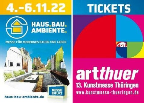 Haus.Bau.Ambiente. und artthuer finden vom 4. bis 6. November in der Messe Erfurt statt