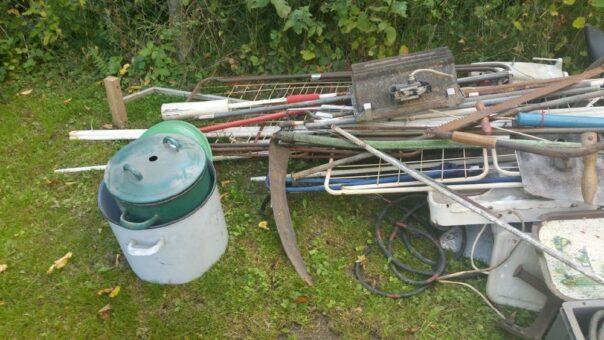 Verladen direkt mit einen Schrottlade-Kran – Schrottabholung Dorsten