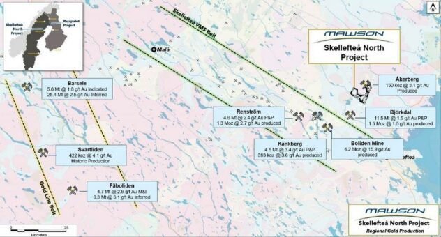 Mawson schließt erste Bohrung im Goldprojekt Skellefteå North in Schweden ab