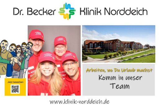 Mitarbeitende der Dr. Becker Klinik Norddeich werben persönlich für Norddeich als Gesundheits- und Arbeitsstandort