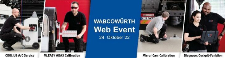 Produktvorführungen und Neuheiten bei den Web Events von WABCOWÜRTH im Oktober 2022