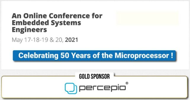 Percepio beteiligt sich als Goldsponsor an der Embedded Online Conference 2021