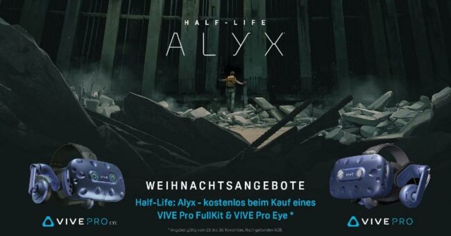 Angebote zur Cyber-Week bei HTC VIVE VR-Hardware und Viveport
