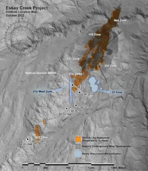 Skeena bestätigt die Kontinuität der Zone 21A West bei Eskay Creek mit 2,27 g/t AuÄq über 50,00 Meter