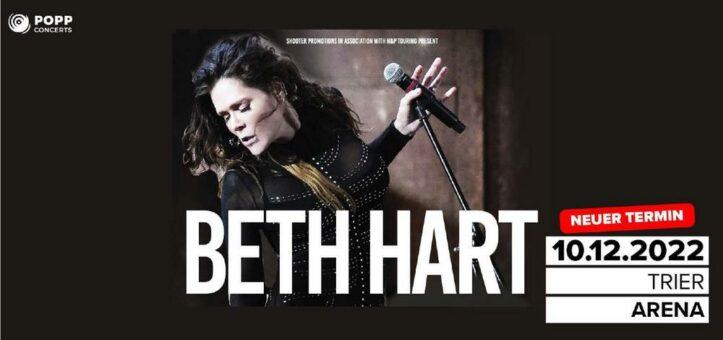 Teile der BETH HART Deutschlandtournee werden verschoben – neuer Termin für Trier 10.12.2022