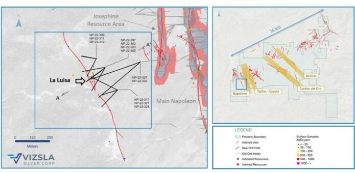 Vizsla Silver entdeckt neue Mineralisierung westlich von Napoleon auf La Luisa