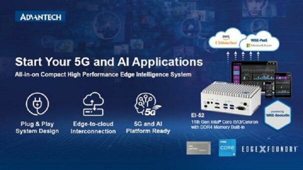 Edge-Anwendungen mit KI und 5G stärken – mit Advantechs Edge-Intelligence-System EI-52 auf 11.Gen.-Intel®-Basis