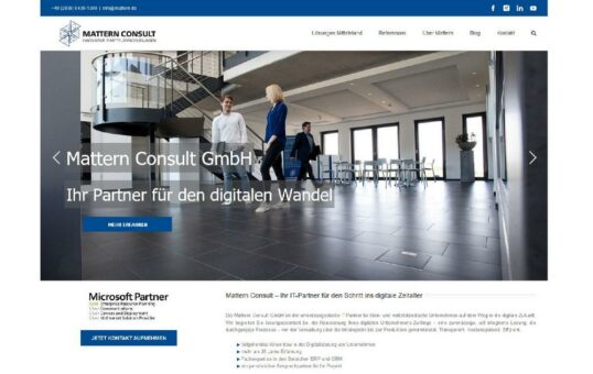 Neue Mattern-Consult Webseite ist nun online!