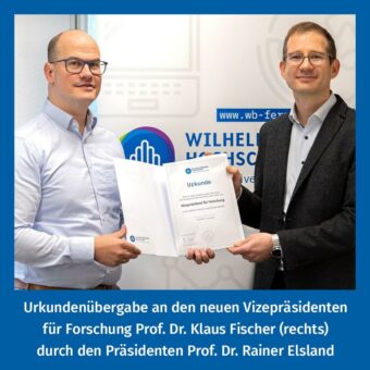 Neuer Vizepräsident Forschung Prof. Dr. Klaus Fischer