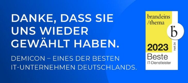 DEMICON ist erneut unter den besten IT-Dienstleistern Deutschlands