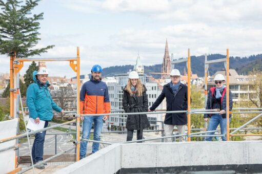 Wohnen in der Wiehre: Richtfest in der Freiburger Goethestraße