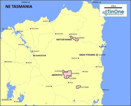 TinOne schließt Übernahme des Zinnprojekts Rattler Range im australischen Tasmanien ab