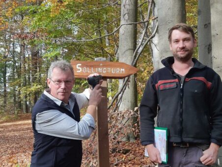 Sollingverein und Landesforsten werten Wanderwege zum Aussichtsturm auf