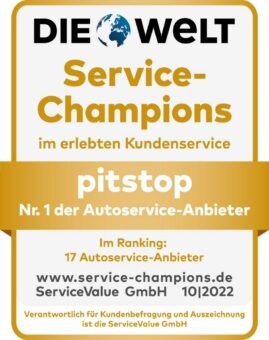 Studie der WELT bescheinigt pitstop den Branchensieg als  Service-Champion