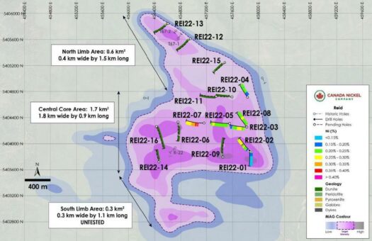 Canada Nickel bestätigt höhergradige Abschnitte bei Reid, meldet Entdeckung bei Sothman