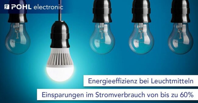 Energie und Kosten sparen mit effizienteren Leuchtmitteln