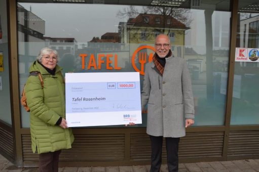 BRB spendet 1.000 Euro an die Tafel Rosenheim