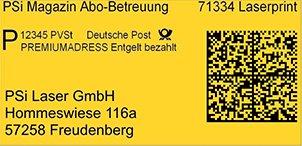 Premiumadress PSi Laser GmbH – Der Spezialist für PREMIUMADRESS Etiketten