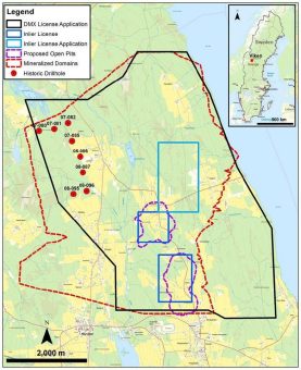 District beantragt Minerallizenz, die den größten Teil der polymetallischen Lagerstätte Viken in Mittelschweden umfasst