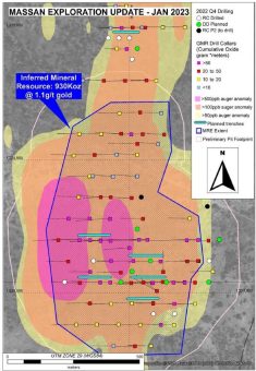 Bohrungen von Golden Rim zielen auf zahlreiche hochgradige Goldzonen auf Kadas Prospektionsgebiet Bereko ab