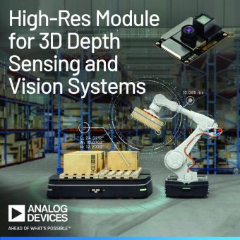 Analog Devices bringt branchenweit erstes hochauflösendes Modul für  3D-Tiefensensorik und Vision-Systeme auf den Markt