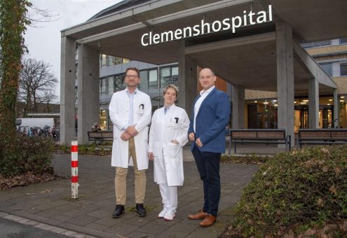 Lebiedz und Wenk neue Leitungen am Clemenshospital