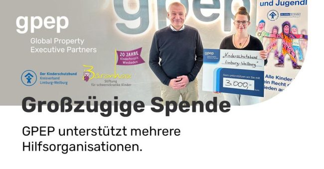 Spenden statt Geschenke: GPEP unterstützt mehrere Hilfsorganisationen