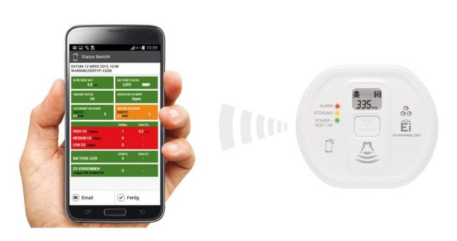 Kohlenmonoxidwarnmelder mit Gedächtnis