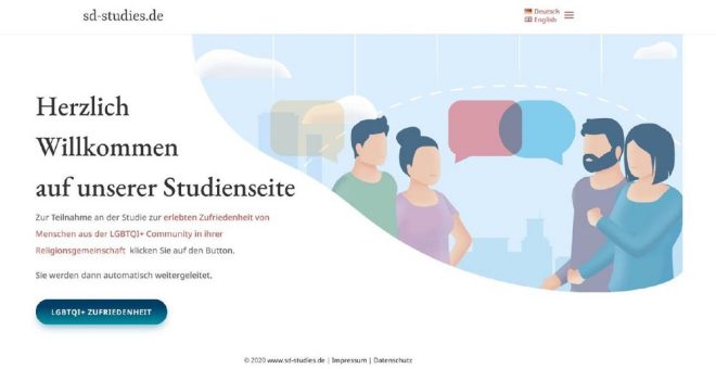 Studie über das Erleben von Akzeptanz und Wertschätzung von Menschen aus der LGBTQI+ / LSBTTIQ* Community in Kirchen