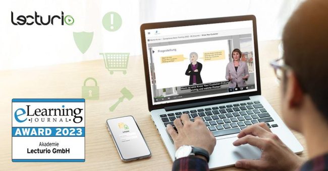 Digitale Compliance-Akademie von Lecturio und Exporo-Gruppe mit dem eLearning Award 2023 ausgezeichnet