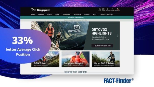 Bergspezl steigert Average Click Position mit FACT-Finder Blixt um 33 Prozent