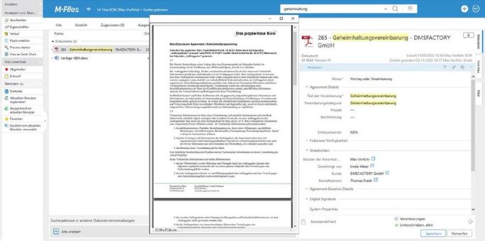 M-Files Previewer – DMSFACTORY entwickelt Erweiterung für ECM-System M-Files