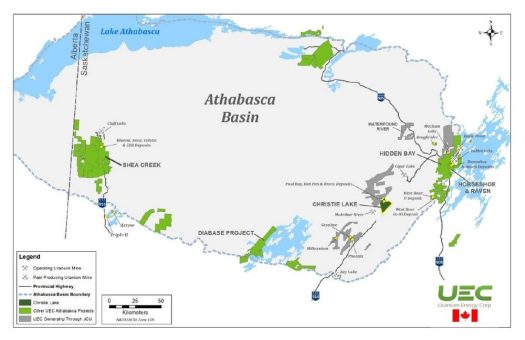 Uranium Energy Corp. durchschneidet 23,2 % eU3 O8 auf 3,4 m und erweitert damit die neue Zone Sakura auf dem Projekt Christie Lake im östlichen Athabasca-Becken, Kanada