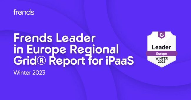 Frends iPaaS wird im Europe Regional Grid® Report für iPaaS | Winter 2023 von G2 Vendor Portal als Leader ausgezeichnet