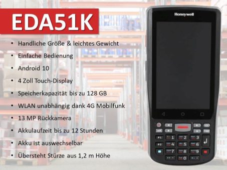 EDA51K – ein modernes, kostengünstiges MDE-Gerät mit Hardwaretastatur