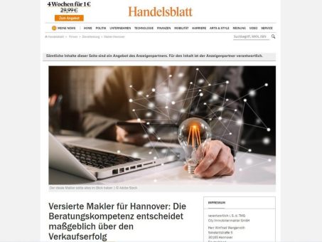 Handelsblatt verdeutlicht, was zum Verkaufserfolg einer Immobilie beiträgt