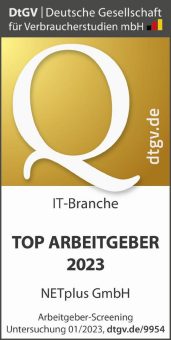 NETplus GmbH aus 63906 Erlenbach am Main erhält Auszeichnung als TOP Arbeitgeber 2023 in der IT-Branche