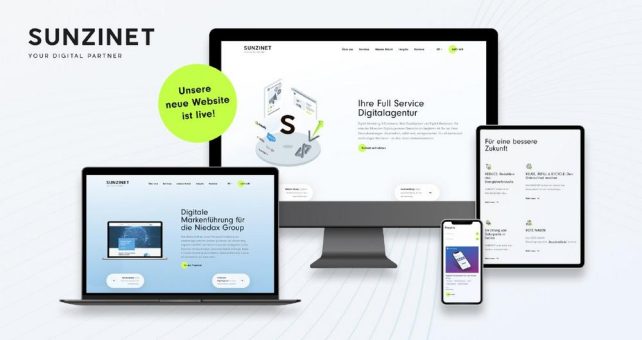 SUNZINET glänzt mit innovativem Webauftritt