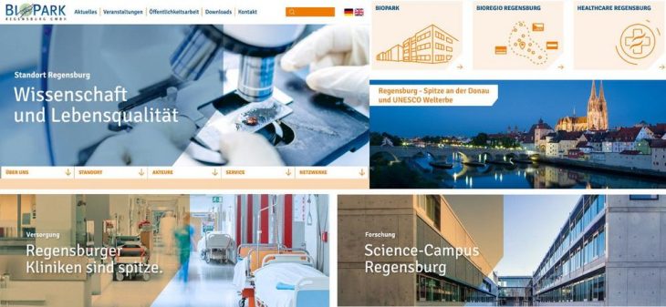 Neuer Internetauftritt der BioPark Regensburg GmbH
