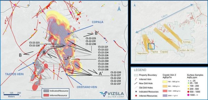Vizsla Silver erweitert Copala mittels sehr hoher Silbergehalte außerhalb der Ressourcengrenze von 2023