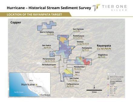 Tier One Silver meldet hochgradige Kupfer-Nickel-Ergebnisse von neuem Ziel auf Hurricane-Projekt in Peru