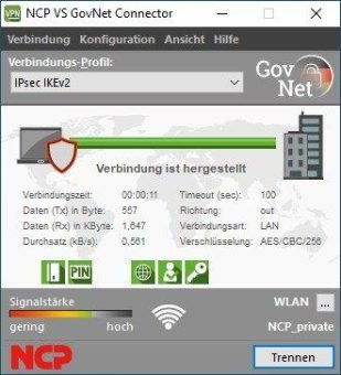VPN-Softwarelösung „NCP VS GovNet Connector“ erhält BSI-Zulassung
