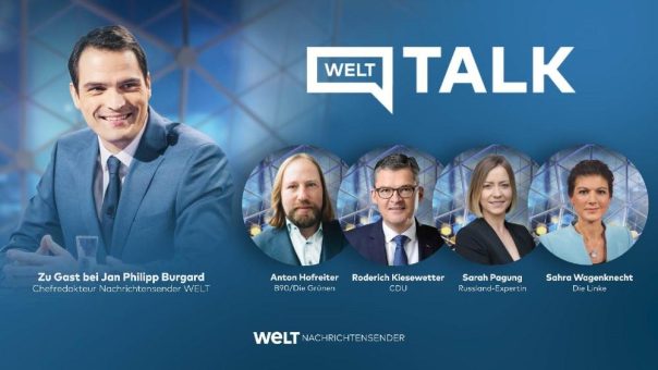 „WELT TALK“ am 24. Februar ab 15 Uhr u.a. mit Sahra Wagenknecht, Andrij Melnyk, Anton Hofreiter zum Jahrestag des Ukraine-Krieges