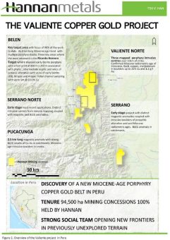 Geophysikalische Untersuchung von Hannan zeigt ein bedeutendes Explorationsziel in 500 Metern Tiefe auf dem Valiente-Porphyr-Projekt in Peru auf
