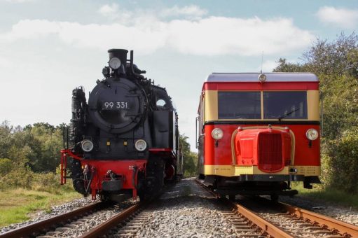 Der Borkumer Triebwagen T1 zu Besuch beim Molli