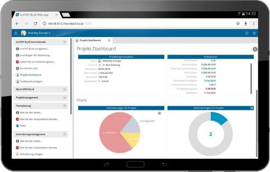 Projektmanagement-Software in-STEP BLUE bietet noch mehr Features für unterwegs