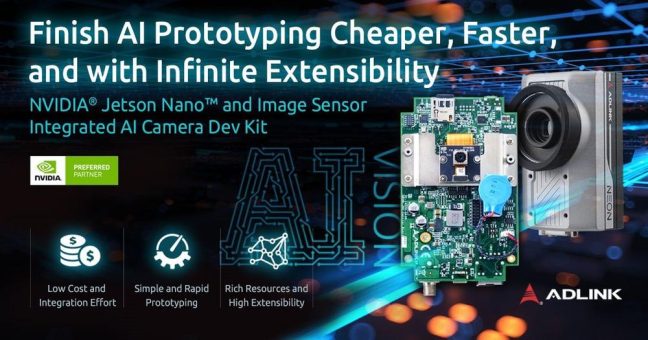 ADLINK bringt NVIDIA Jetson Nano AI Camera Dev Kit mit integriertem Image Sensor für einfaches und schnelles AI Vision Prototyping auf den Markt