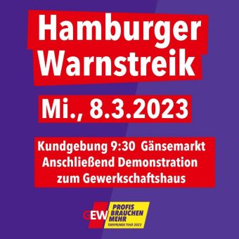 Aufruf zum ganztägigen Warnstreik am 8. März